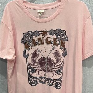 Pink 'Cancer' Graphic Tee for Women